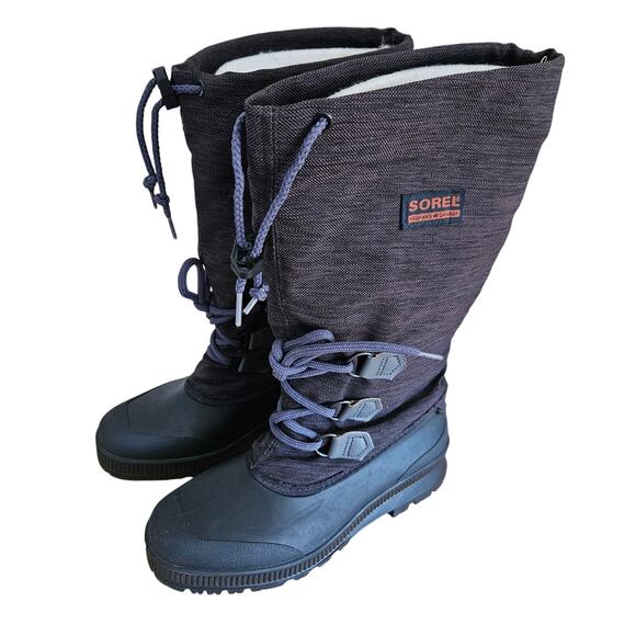 Sorel Kaufman Canada Boots Vintage Felt Lined Waterproof  Sz 8 - Picture 1 of 13